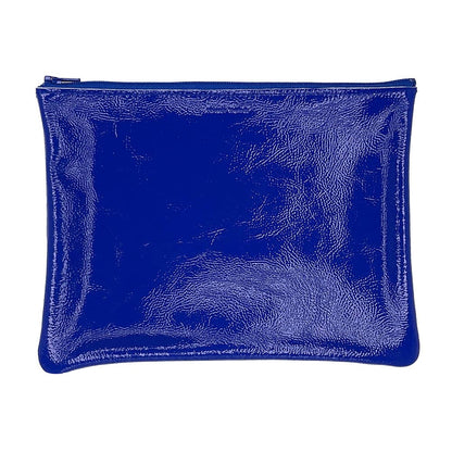 TRACEY TANNER | Large Zip Pouch -  Metallic Distress Navy/Black