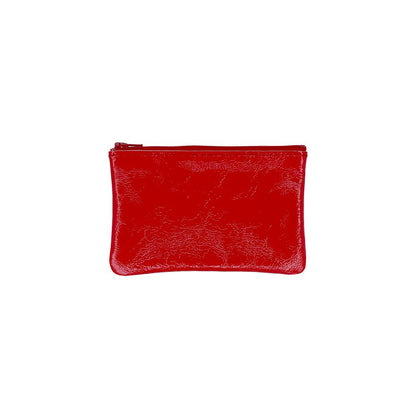 Small Zip Pouch: Candy Patent Vermillion