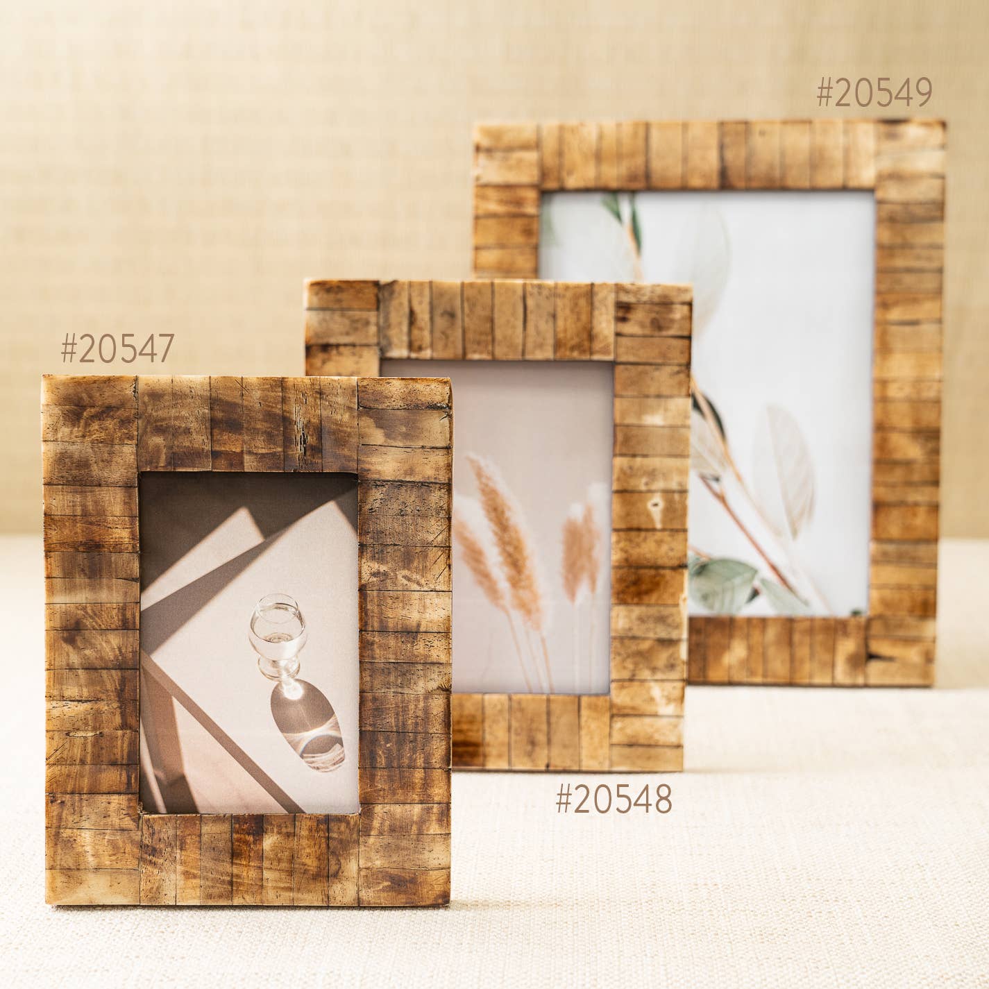 Antique Bone Block Frame, 4x6