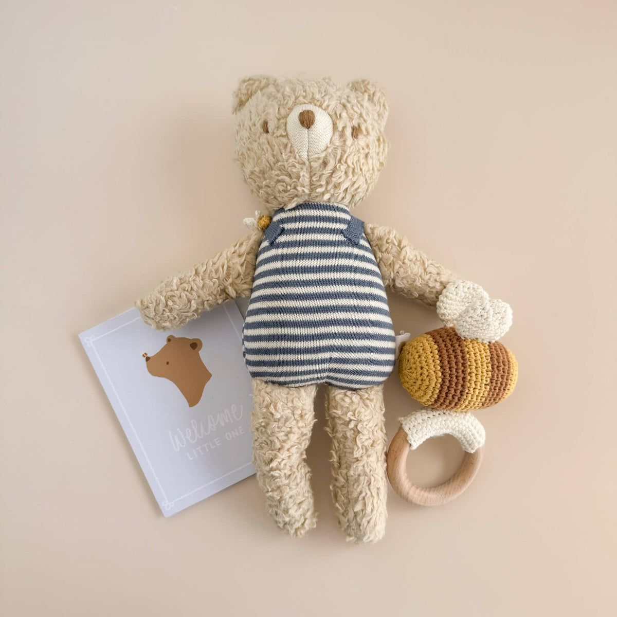 Plush Bear Bee Baby Kids Organic Toy Spring Summer Gift