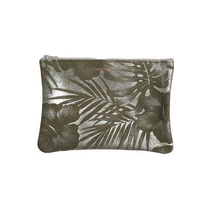 Medium Zip Pouch: Foil Black