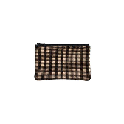 TRACEY TANNER | Small Zip Pouch - Distress Metallic Navy/Black