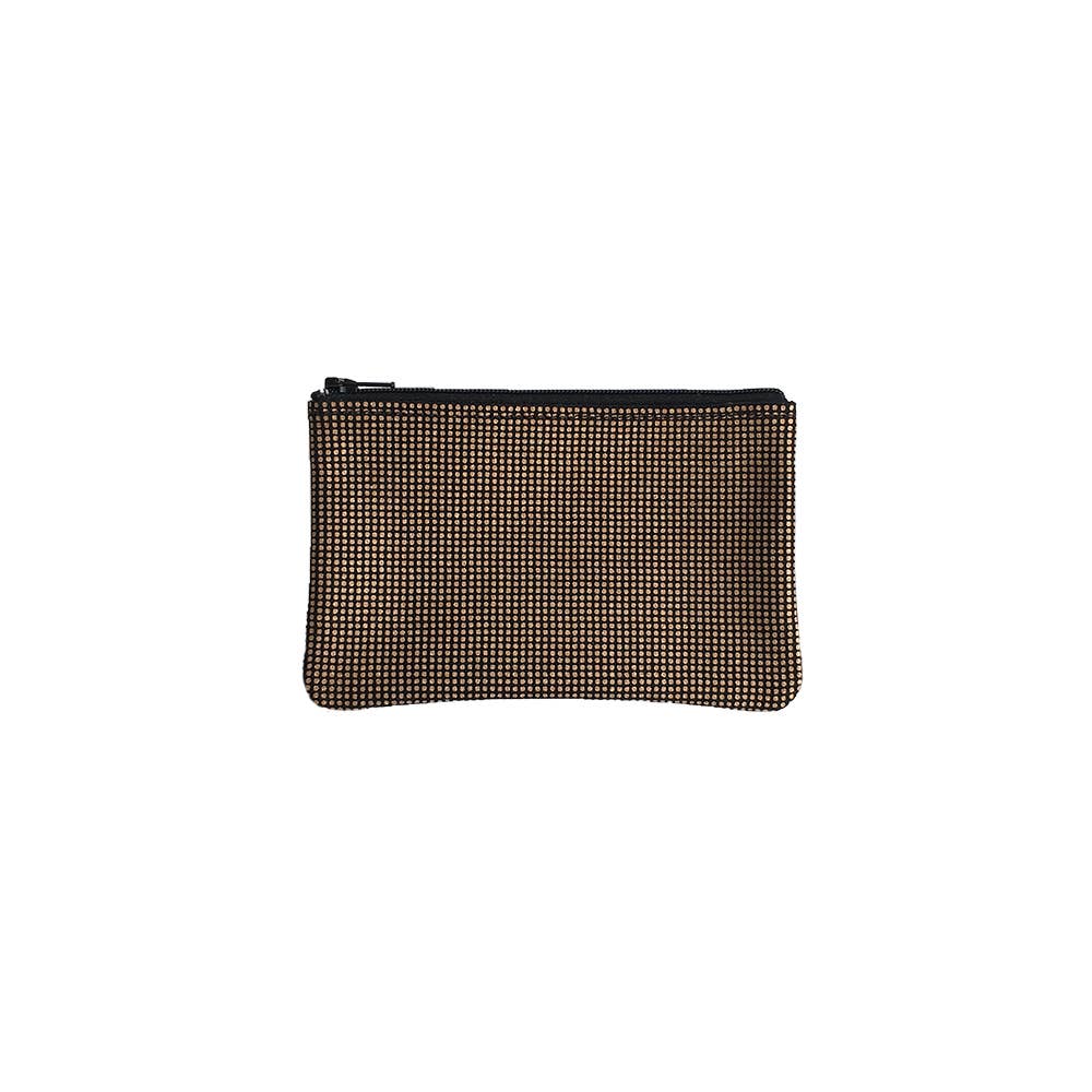 Small Zip Pouch: Foil Black