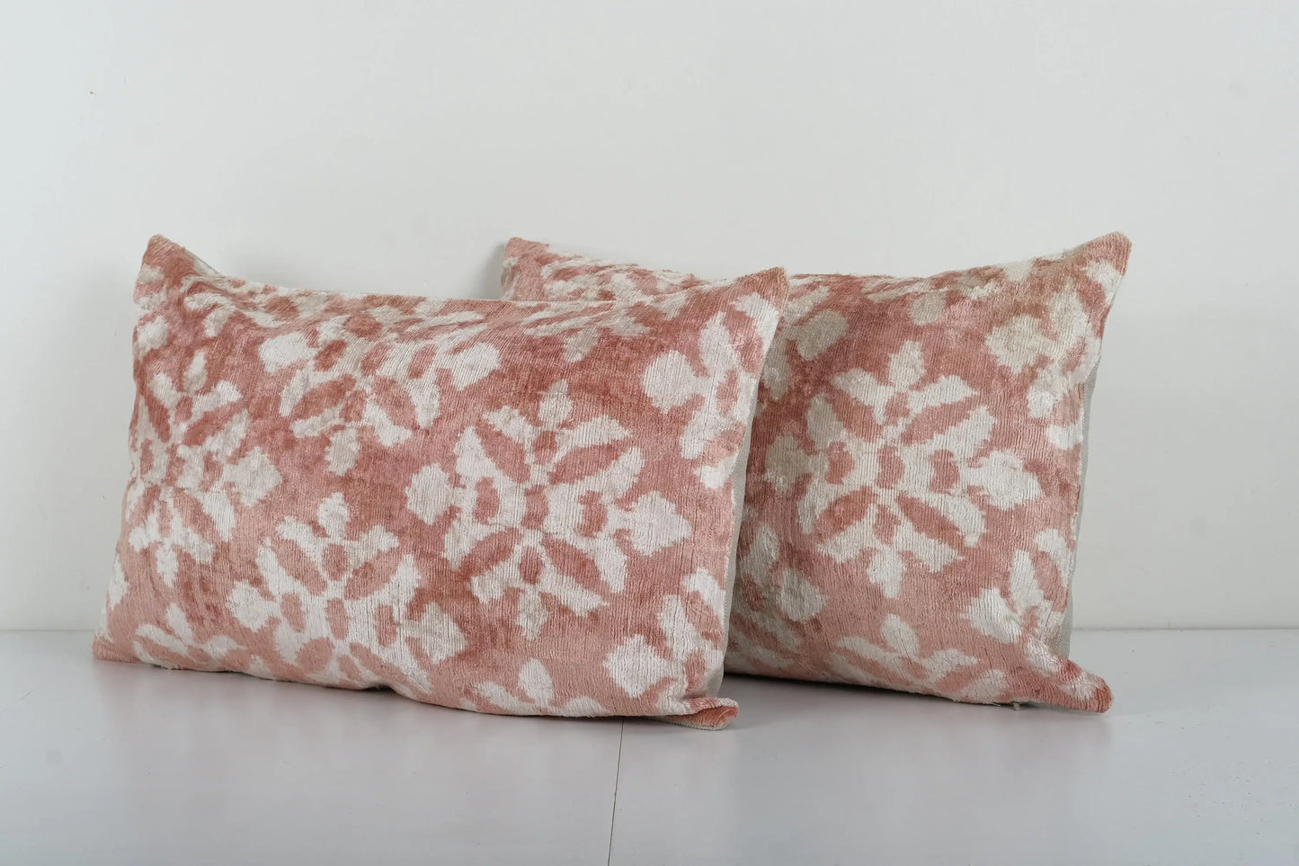 Silk Ikat Velvet Lumbar Pillow | 16" x 24"