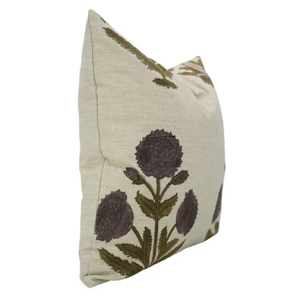 Block Print Linen Pillow | Badshah