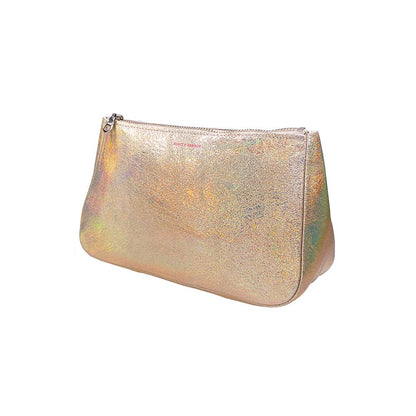 Medium Fatty Pouch: Metallic Distress Nacy/Black