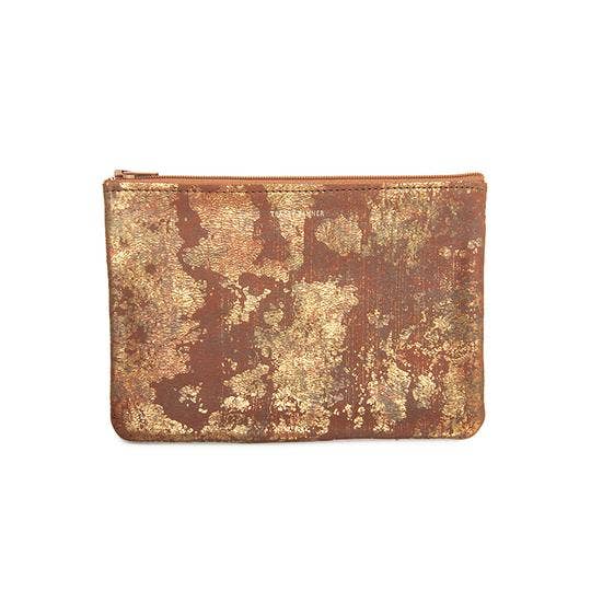 Medium Zip Pouch: Candy Patent Turquoise