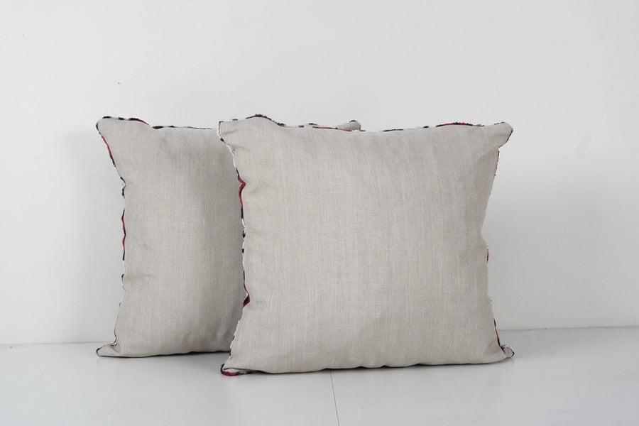 Square Silk Ikat Velvet Cushion | 18