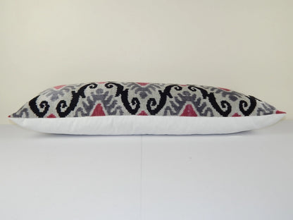 Ikat Lumbar Pillow - Silk Ikat Velvet | 15" x 41"