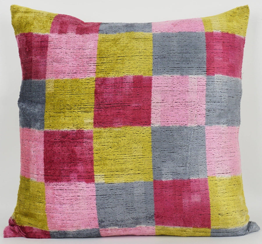 HANDMADE IKAT SILK/VELVET PILLOW | 20