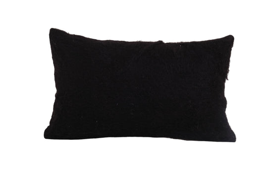 Vintage Turkish Goat Hair Siirt Felted Kilim Pillow | 12" x 20"