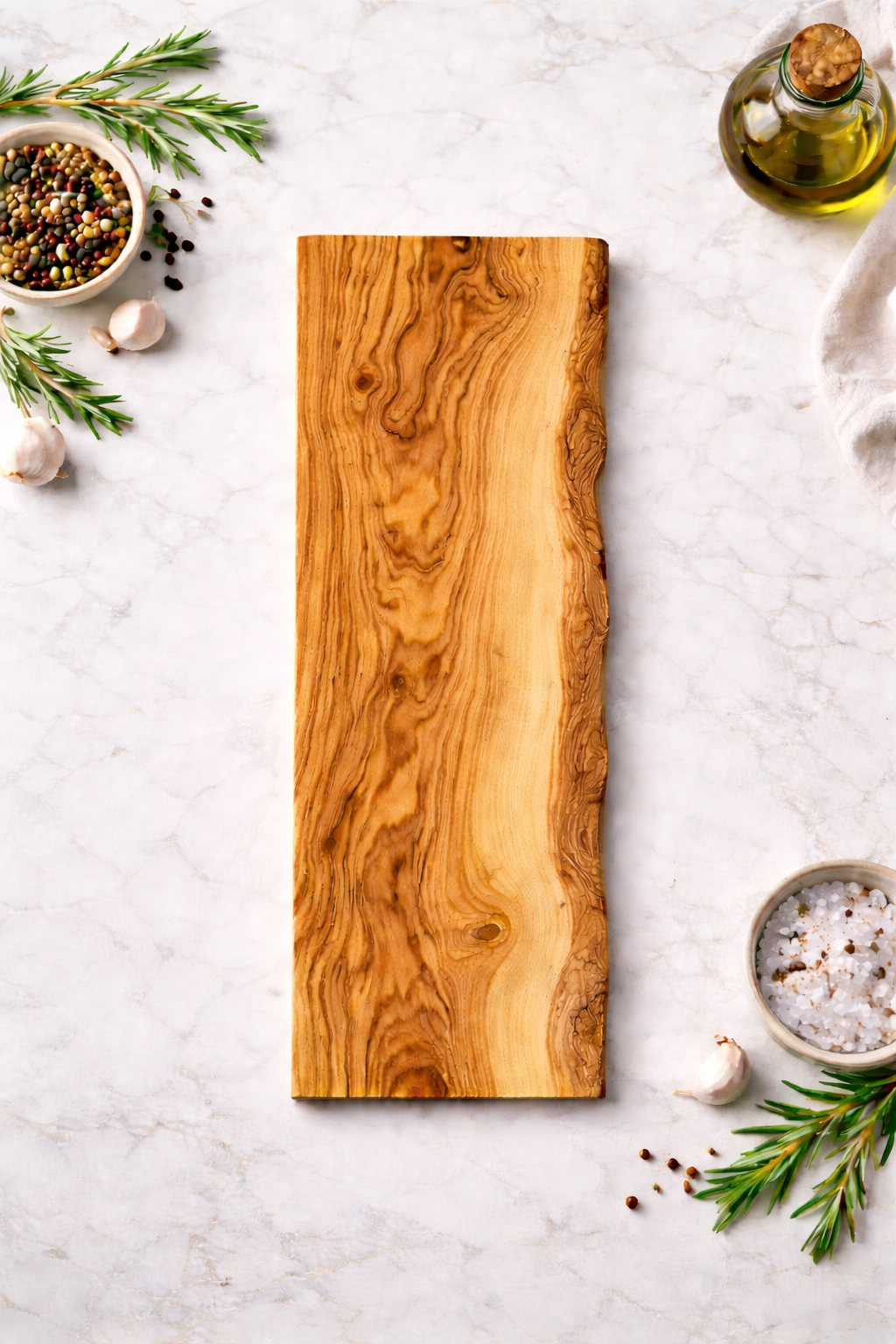 Olive Wood Slim Serving Board: 17"