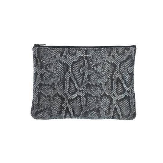 Medium Zip Pouch: Candy Patent Turquoise