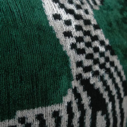 Zebra patterned Silk Ikat Velvet Pillow | 16" x 24"