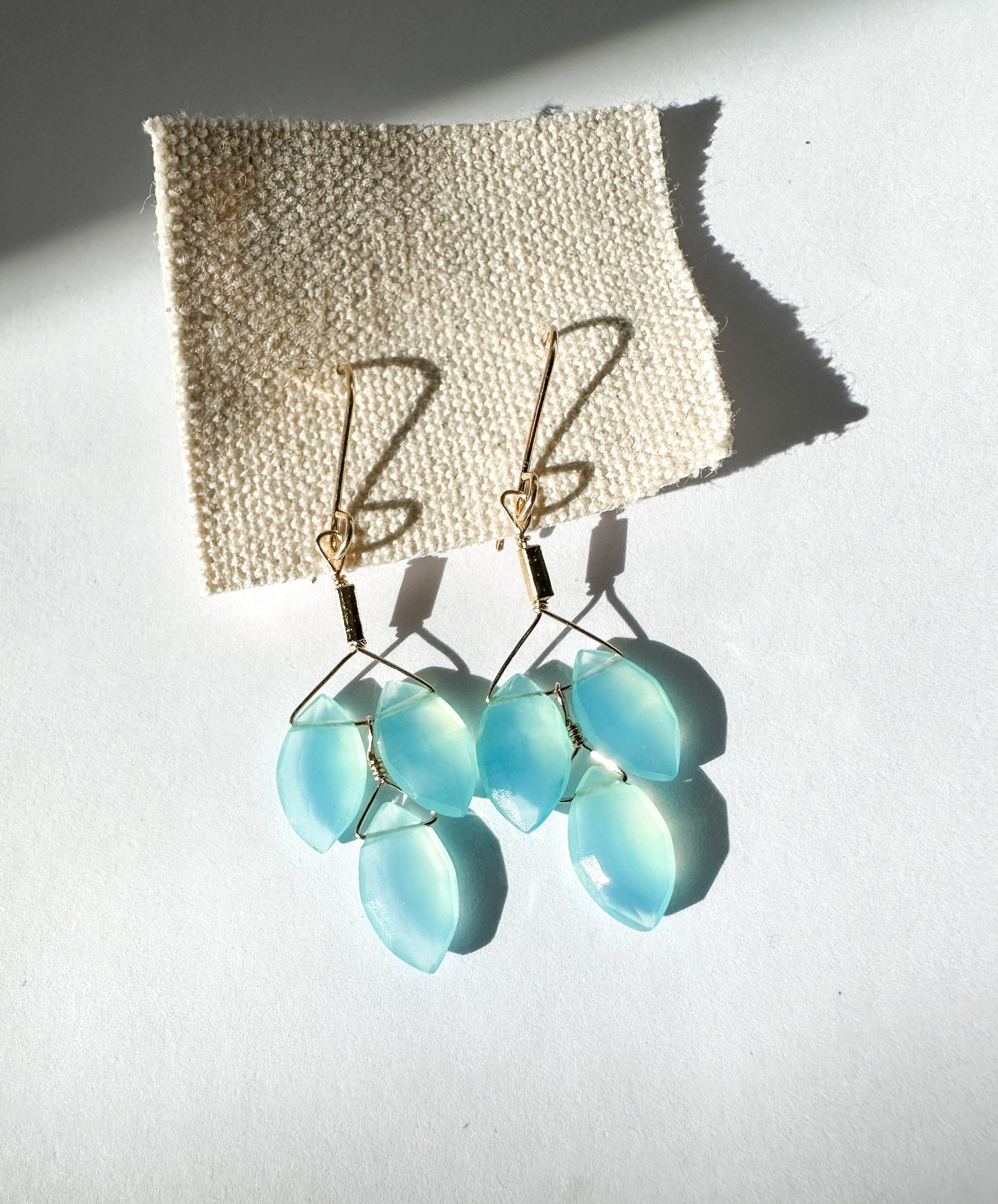 DEBBIE FISHER | Chalcedony and Gold fill earring