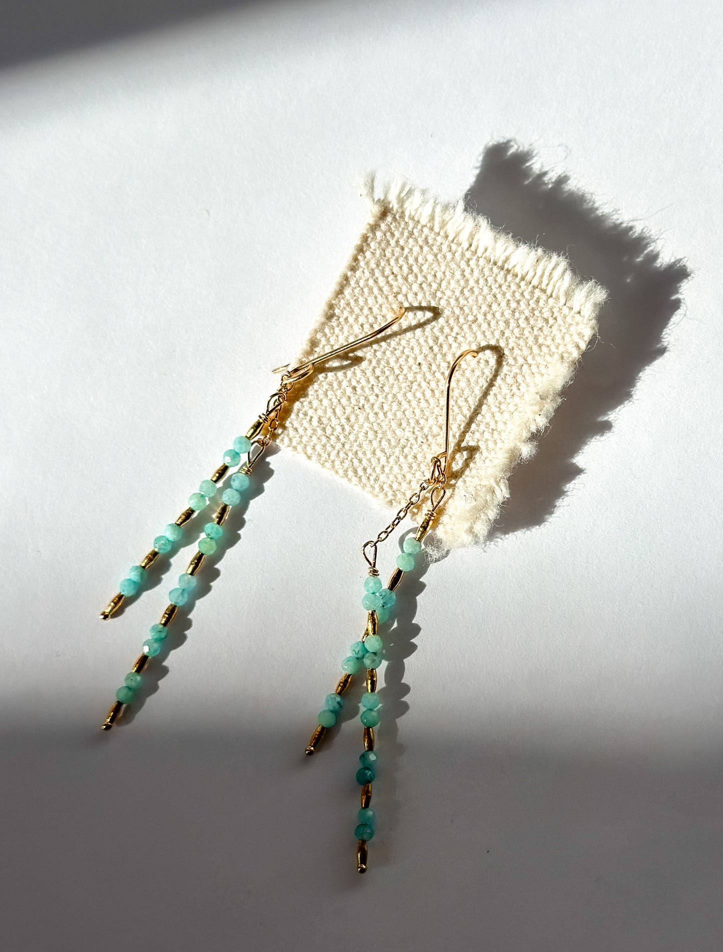 DEBBIE FISHER | Amazonite and Gold Vermeil Beads Earrings