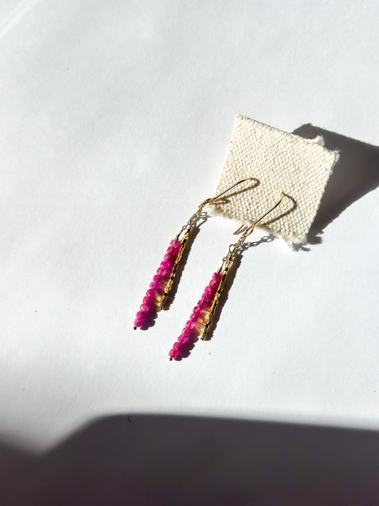 DEBBIE FISHER | Ruby and Gold Vermeil Bead Earrings