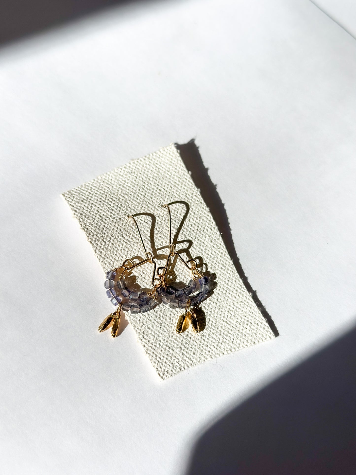 DEBBIE FISHER | Earrings of Iolite and Gold Vermeil Beads