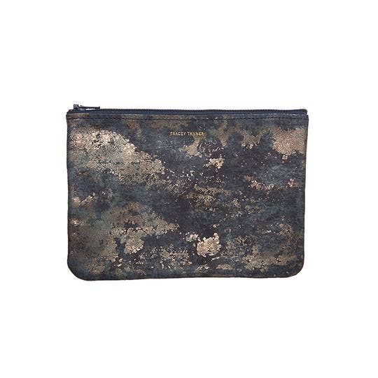 Medium Zip Pouch: Candy Patent Turquoise