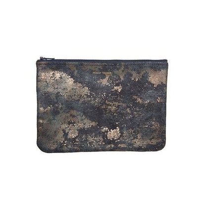 Medium Zip Pouch: Candy Patent Turquoise