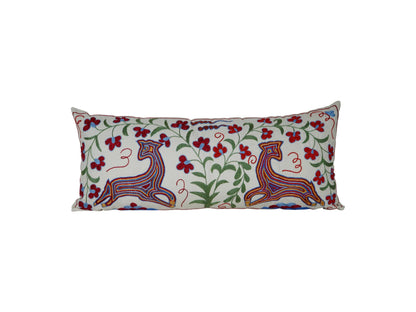 Hand Embroidered Suzani Pillow Cover 1/1 – Animal Motif