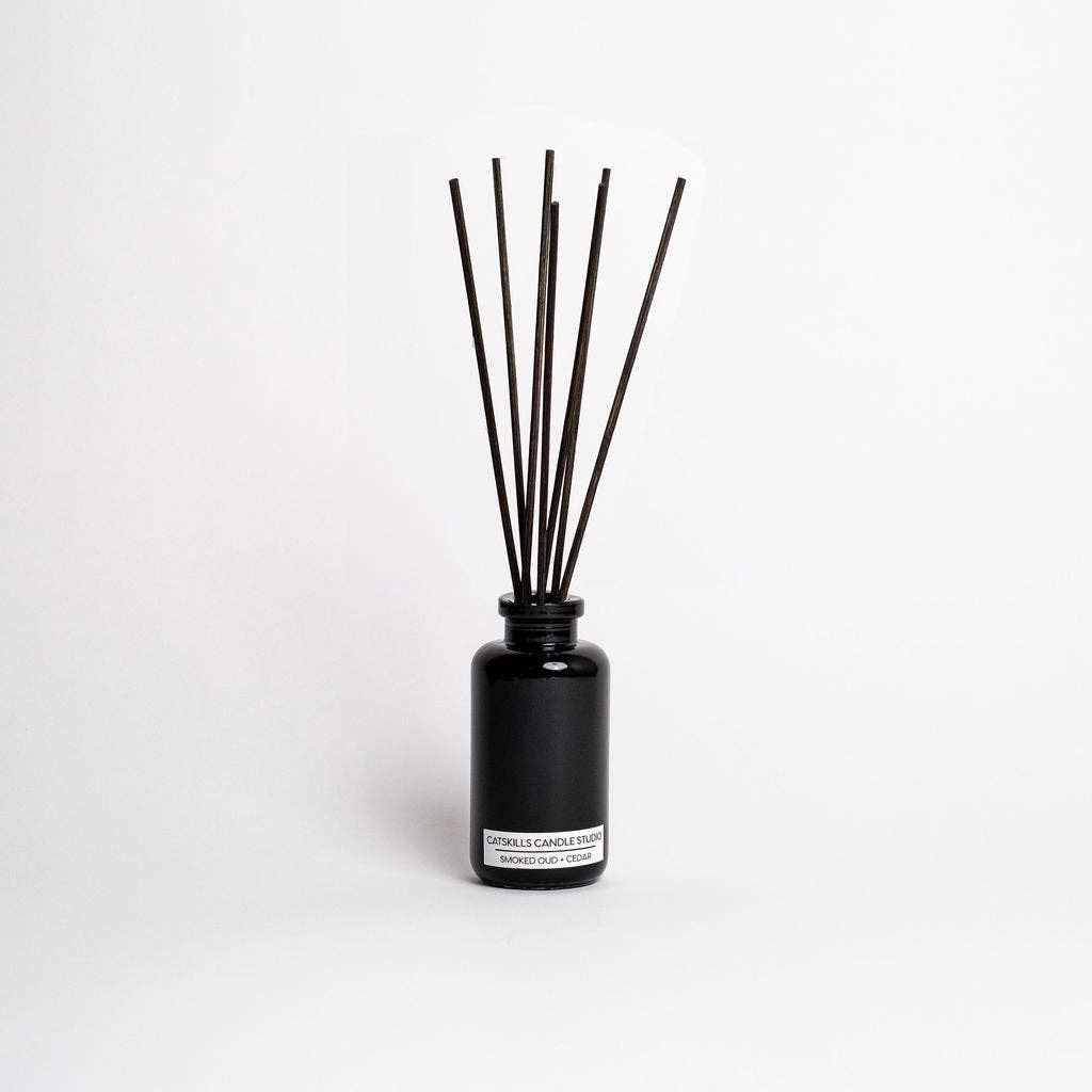 Catskills Candle Studio | Smoked Oud + Cedar - Diffuser: Reed Color - Black