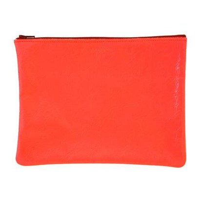 Large Zip Pouch: Candy Patent Turquoise
