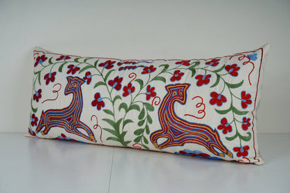 Hand Embroidered Suzani Pillow Cover 1/1 – Animal Motif