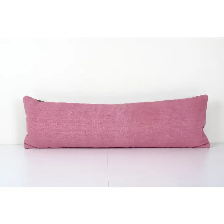 Turkish Extra Long Pink Bedding Rug Pillow | 12