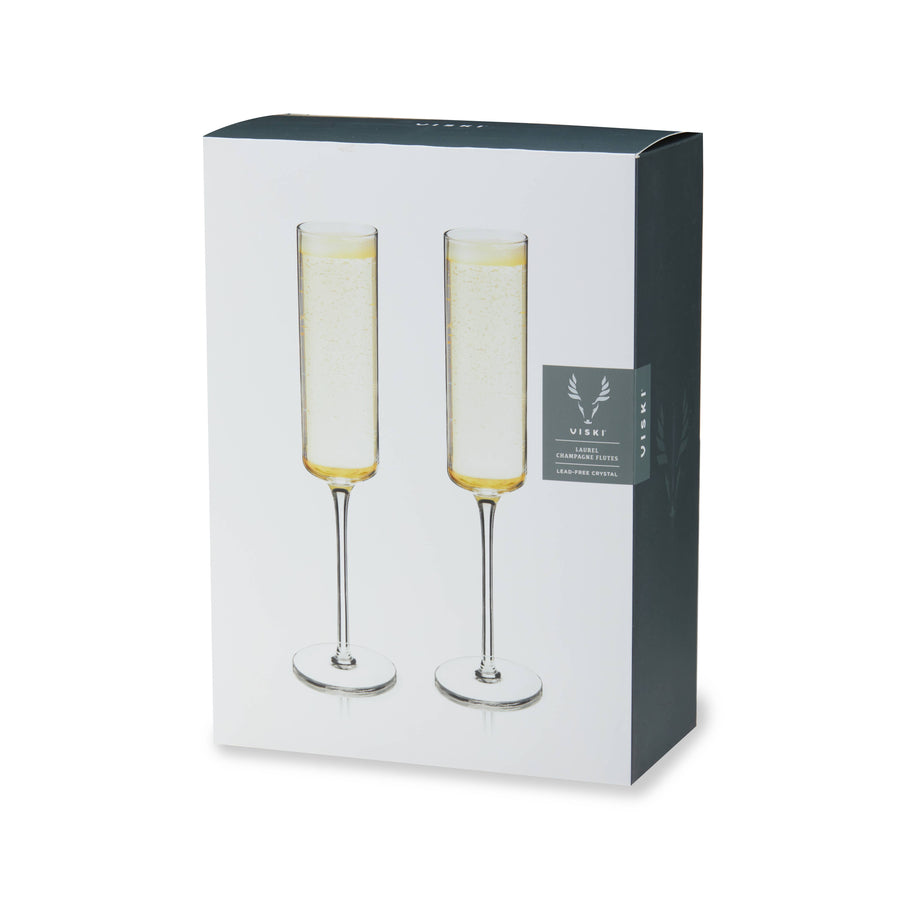 Viski | Laurel Crystal Champagne Flute