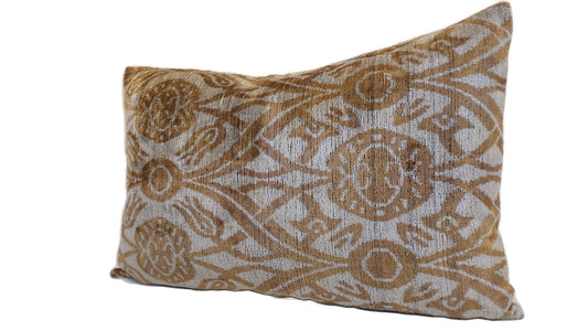 IKAT SILK/VELVET PILLOW | 16" x 24"