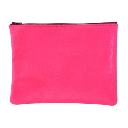 Large Zip Pouch: Candy Patent Turquoise