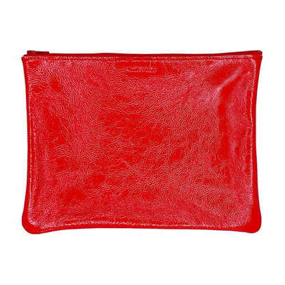 Large Zip Pouch: Candy Patent Turquoise