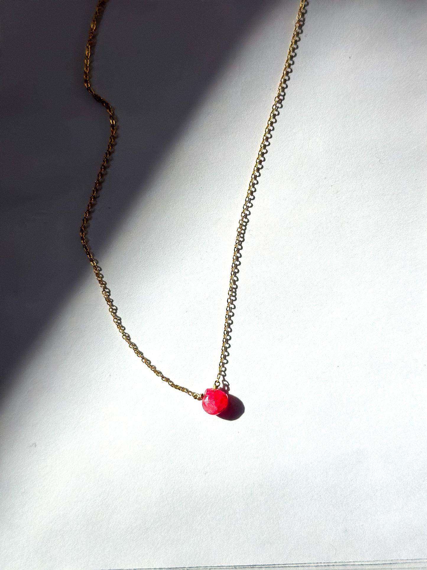 Danielle Welmond | Baby Ruby Drop Necklace