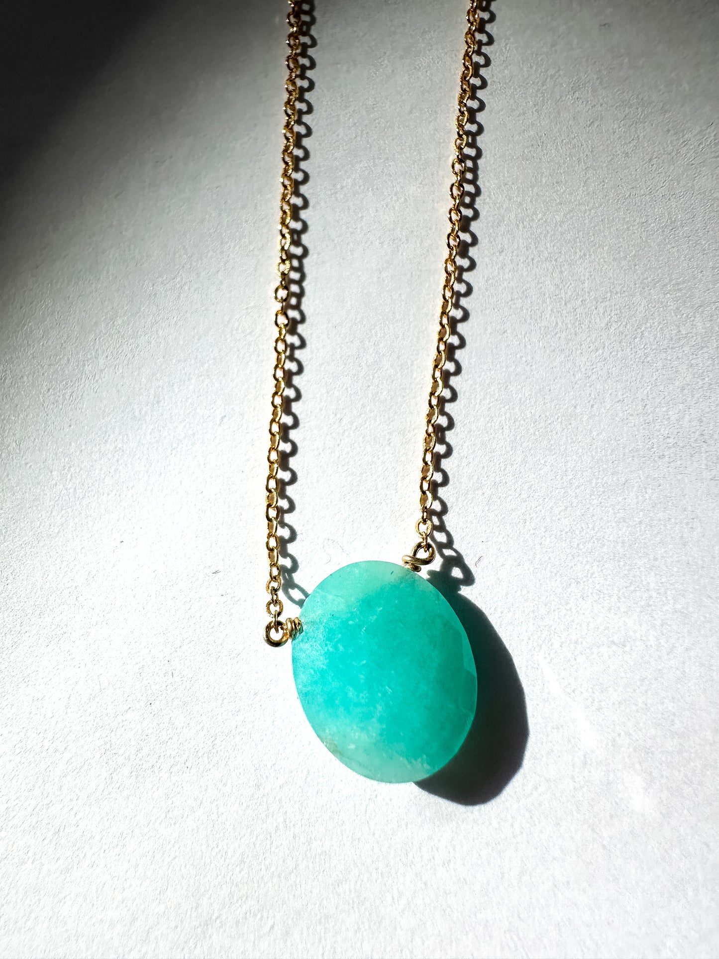 Danielle Welmond | Oval Amazanite Drop Necklace