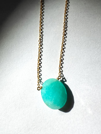 Danielle Welmond | Oval Amazanite Drop Necklace