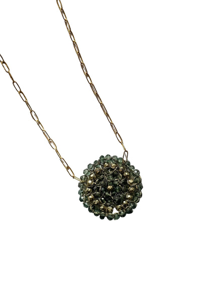 DANIELLE WELMOND | Green Amethyst and Gold Pyrite on Gold Filled Chain
