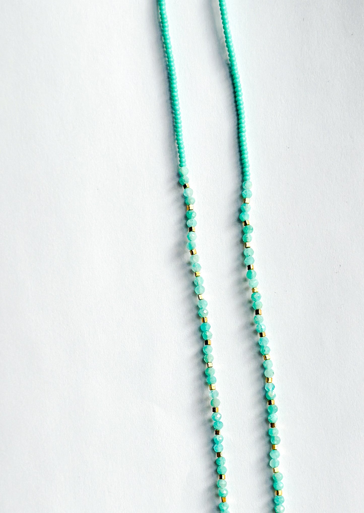 DEBBIE FISHER | Turquoise Seed, Gold Vermeil, Gold Pendant Necklace