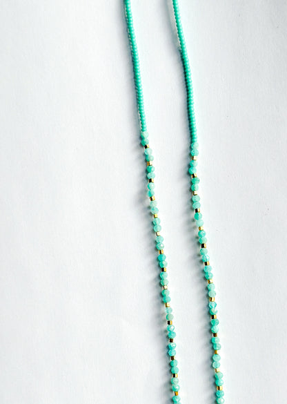 DEBBIE FISHER | Turquoise Seed, Gold Vermeil, Gold Pendant Necklace