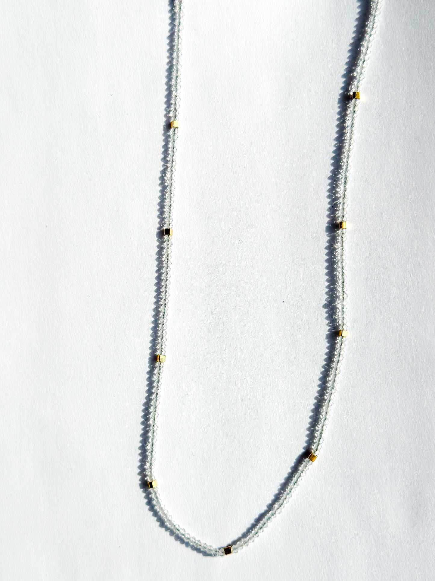 DEBBIE FISHER | Wrap Necklace of Clear Quartz and Gold Vermeil Beads