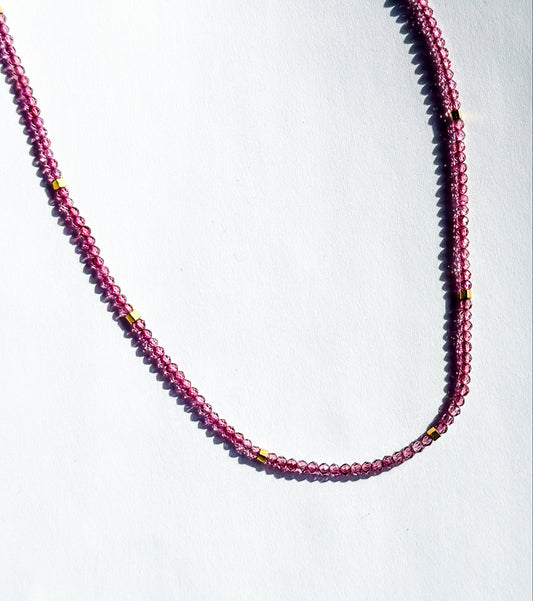 DEBBIE FISHER | Necklace of Garnet and Gold Vermeil Beads