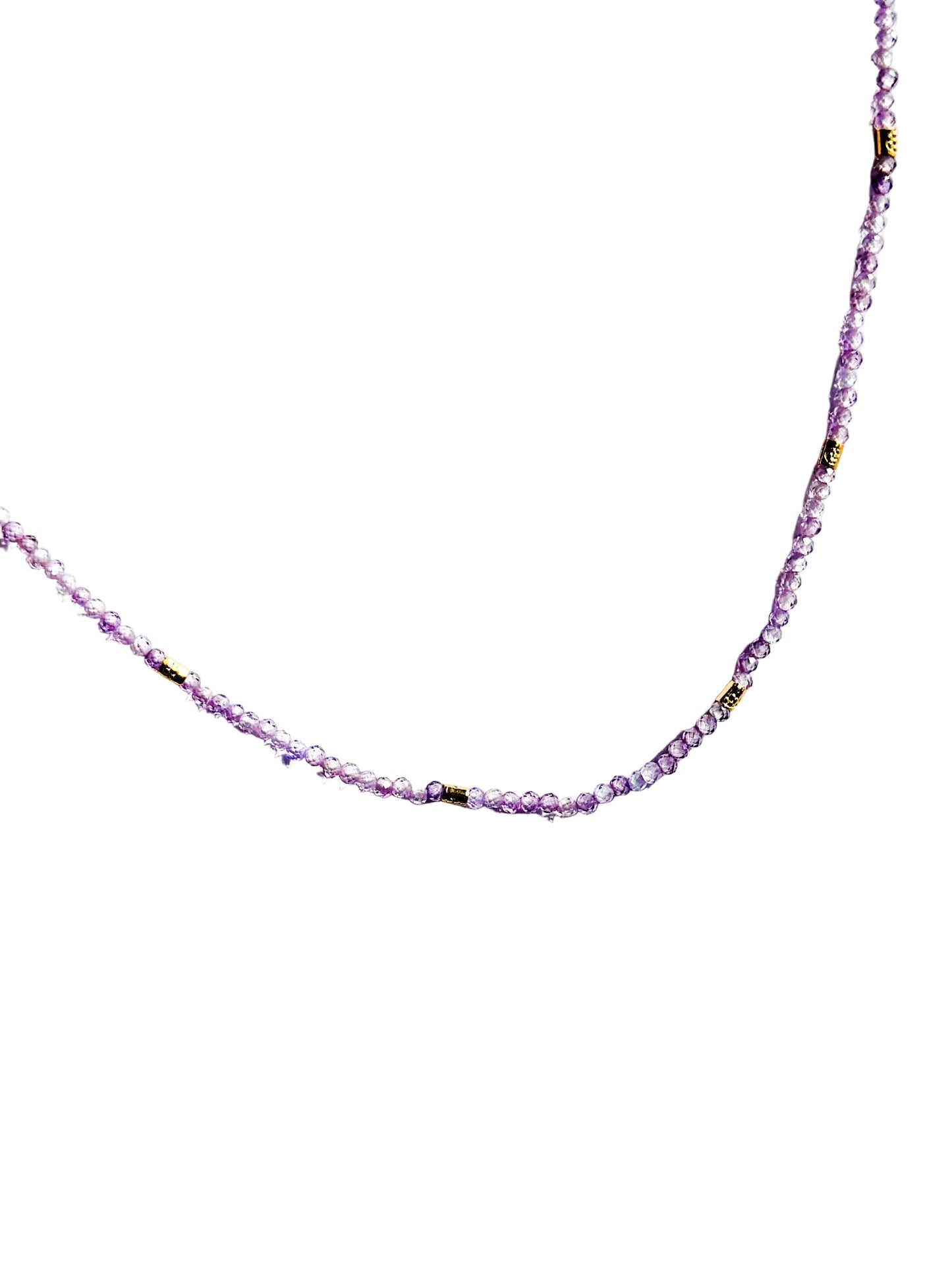 DEBBIE FISHER | Necklace of Cubic Zirconia and Gold Vermeil Beads