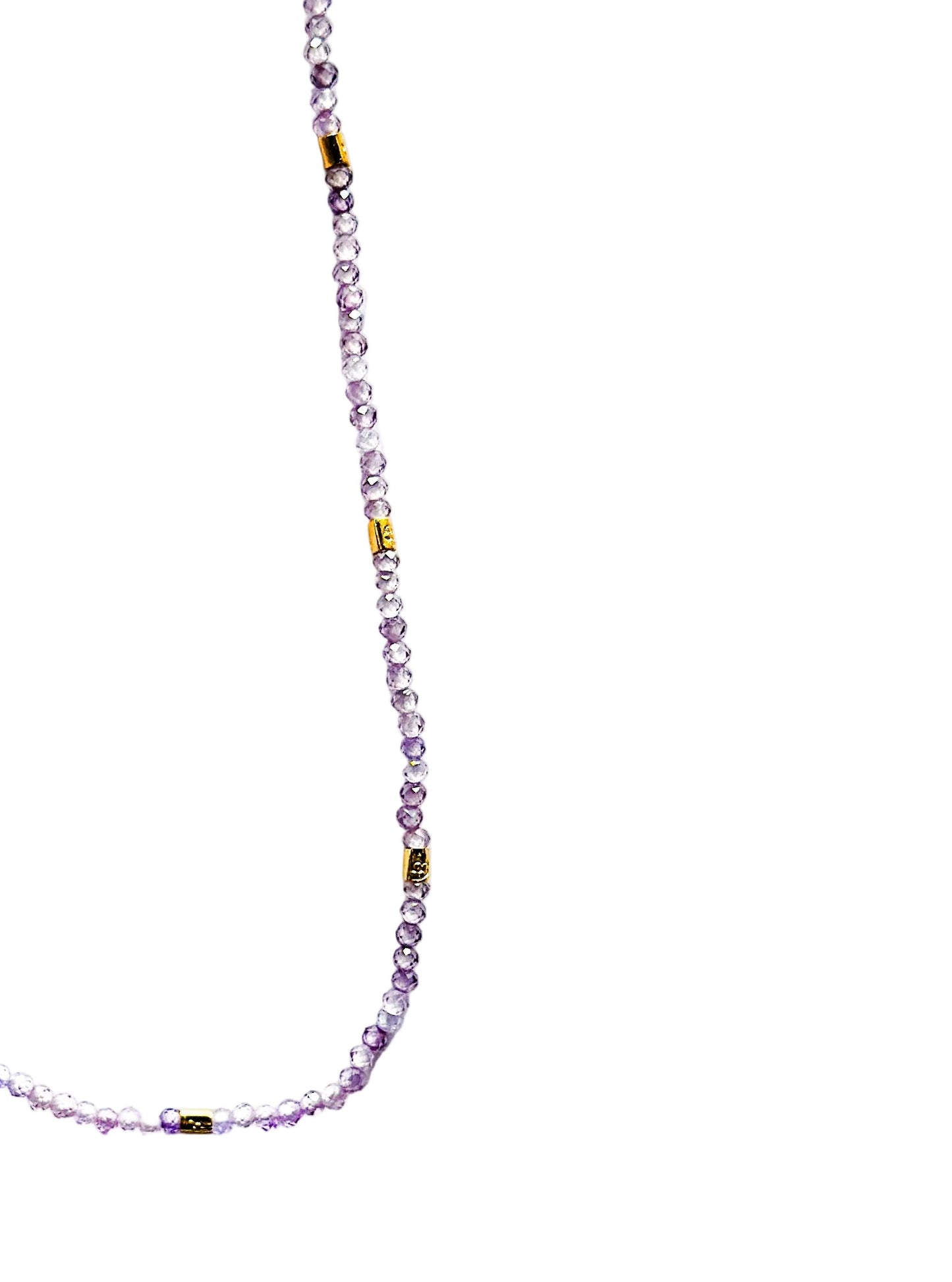 DEBBIE FISHER | Necklace of Cubic Zirconia and Gold Vermeil Beads