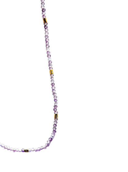 DEBBIE FISHER | Necklace of Cubic Zirconia and Gold Vermeil Beads