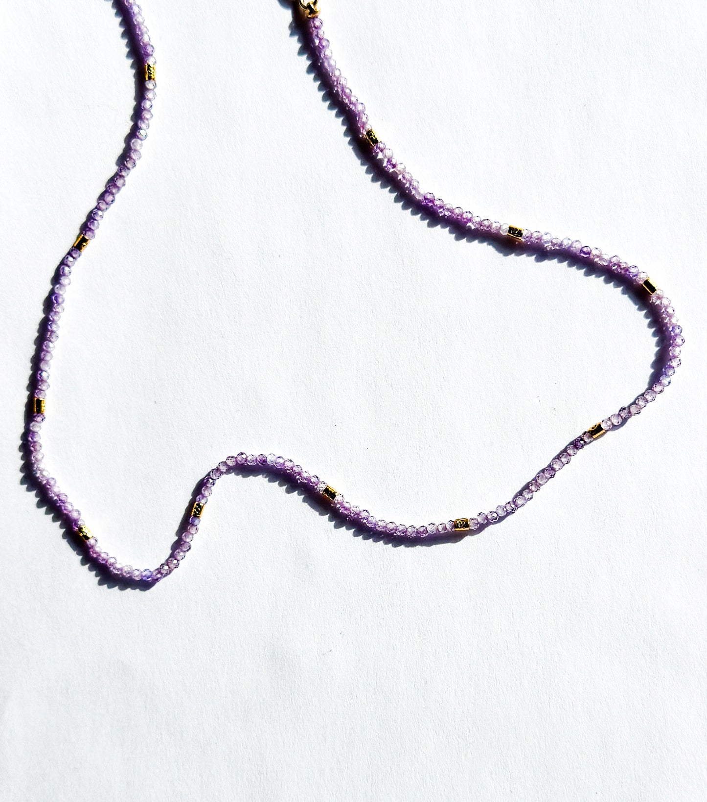 DEBBIE FISHER | Necklace of Cubic Zirconia and Gold Vermeil Beads