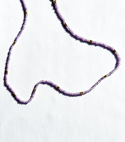 DEBBIE FISHER | Necklace of Cubic Zirconia and Gold Vermeil Beads