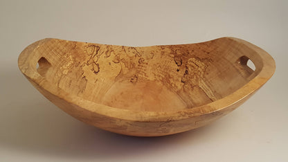 15" SPALTED HARVEST BOWL W/ HANDLES