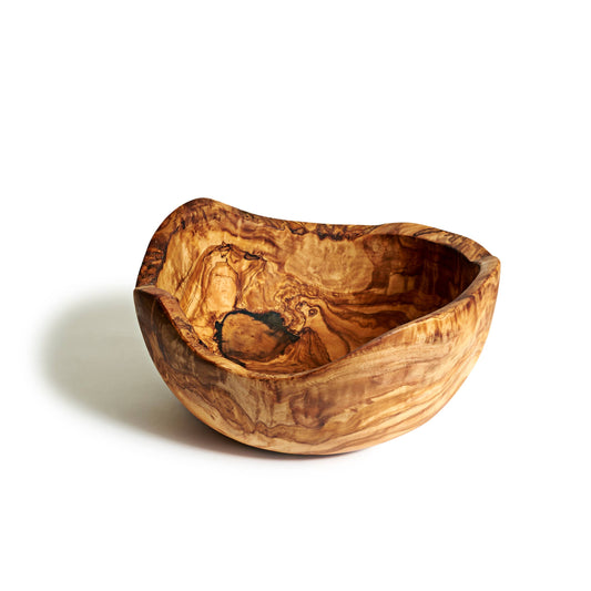 Olive Wood Rustic Salad Bowl: 10"