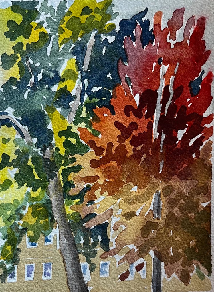Garnet and Emerald, Framed by Susan Greenstein