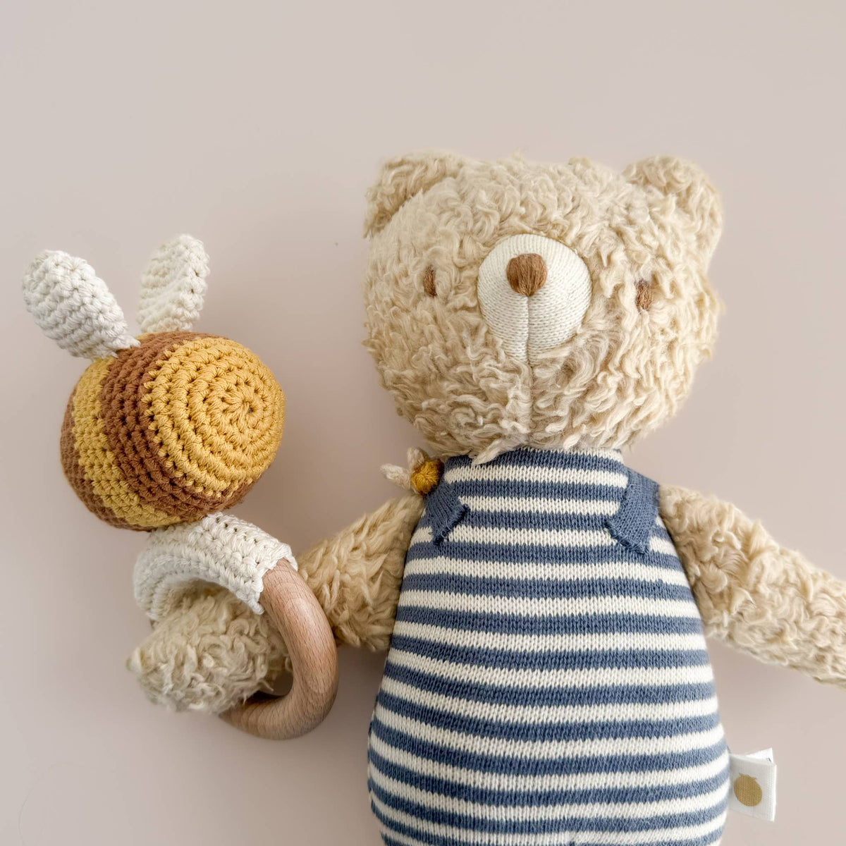 Plush Bear Bee Baby Kids Organic Toy Spring Summer Gift